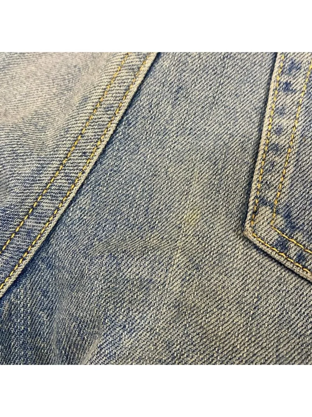 Louis Vuitton Jeans 34 S Gm1 Blue Full Length Monogram Patch Cut Out Cotton